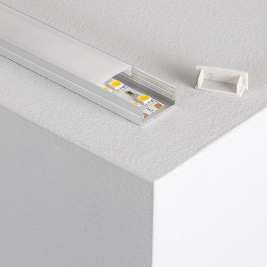 Profilo Alluminio Superficie 2m per Striscia LED fino a 20mm