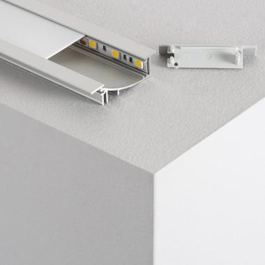 Aluminiumprofil Einbau 1m mit Streulicht für LED Streifen bis 10 mm