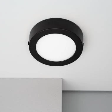 Plafoniera LED 6W Circolare Alluminio Slim Ø110 mm CCT Selezionabile Galán SwitchDimm