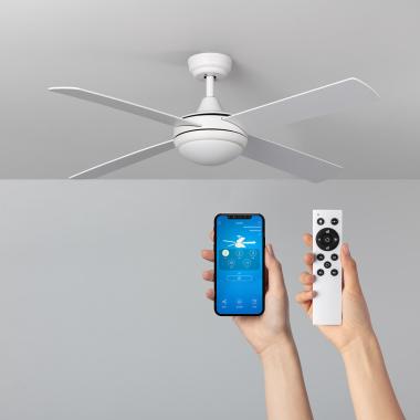 Deckenventilator Lautlos Navy Weiss 132cm DC-Motor WiFi
