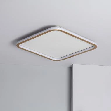 Plafonnier LED Carré Métal CCT Sélectionnable Allharo 28W 500x500 mm
