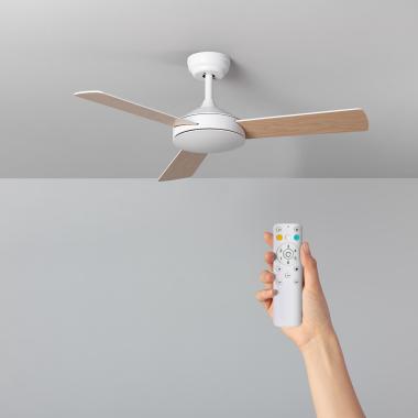 Ventiladore da Soffitto per Esterni Navy Bianco Legno 107cm Motore DC