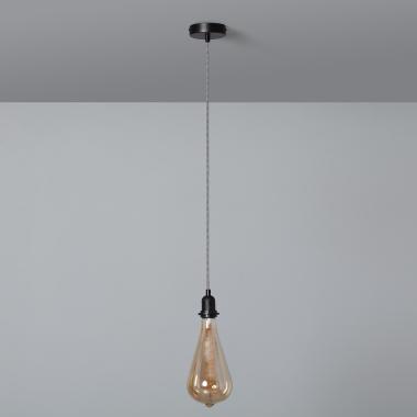 Hanglamp met Zwart-Witte textielkabel