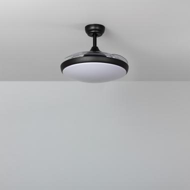 Bild von Deckenventilator Einziehbar Lautlos Kourak Schwarz 106cm DC-Motor