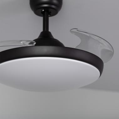 Image de Ventilateur de Plafond Rétractable Silencieux Kourak Noir 106cm Moteur DC Image de Ventilateur de Plafond Rétractable Silencieux Kourak Noir 106cm Moteur DC