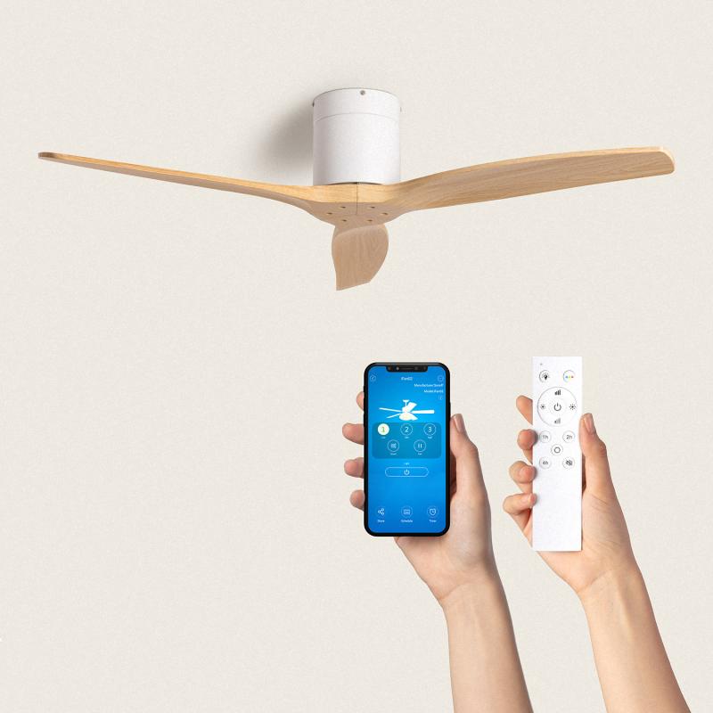 Image de Ventilateur de Plafond Silencieux Angistri Blanc 132cm Motor DC