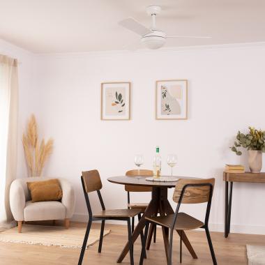 Immagine di Ventilatore da Soffitto Silenzioso per Esterni Navy Bianco 107cm Motore DC 