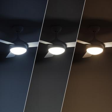 Immagine di Ventilatore da Soffitto Silenzioso per Esterni Navy Bianco 107cm Motore DC 