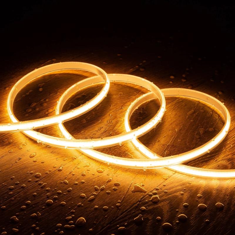 Bild von LED-Streifen Dimmbar 220V COB Selbstgleichrichtend 320 LED/m 720 lm/m Breite 12mm IP65 Nach Maß Schnitt alle 50cm