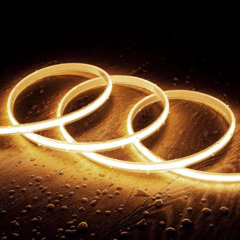 Bild von LED-Streifen Dimmbar 220V COB Selbstgleichrichtend 320 LED/m 720 lm/m Breite 12mm IP65 Nach Maß Schnitt alle 50cm
