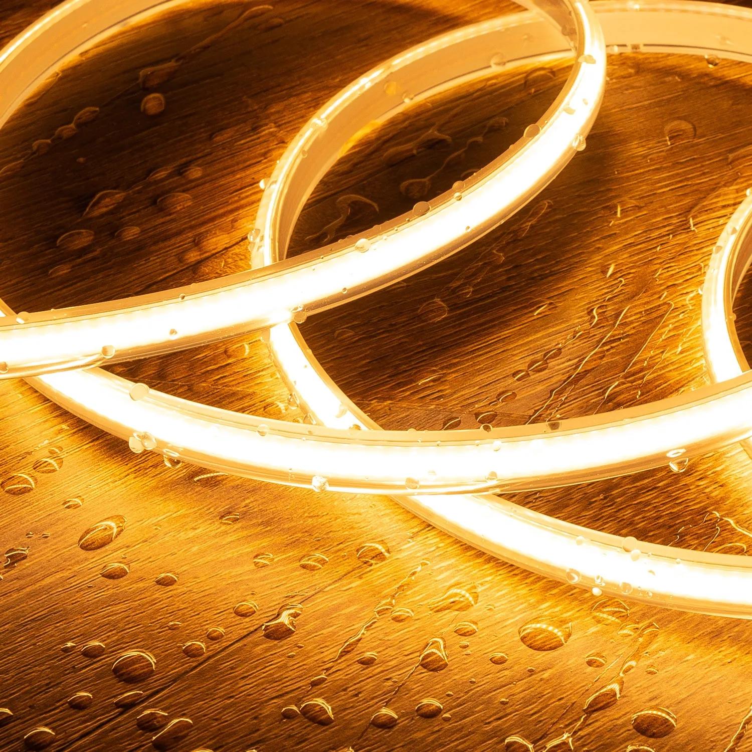 Taśma Led Ściemnialna 220V COB Samoregulująca 320 LED/m 8W/m 720 lm/m Szerokość 12mm Cięcie 50cm IP65 CRI90 Na wymiar - widok prezentacyjny