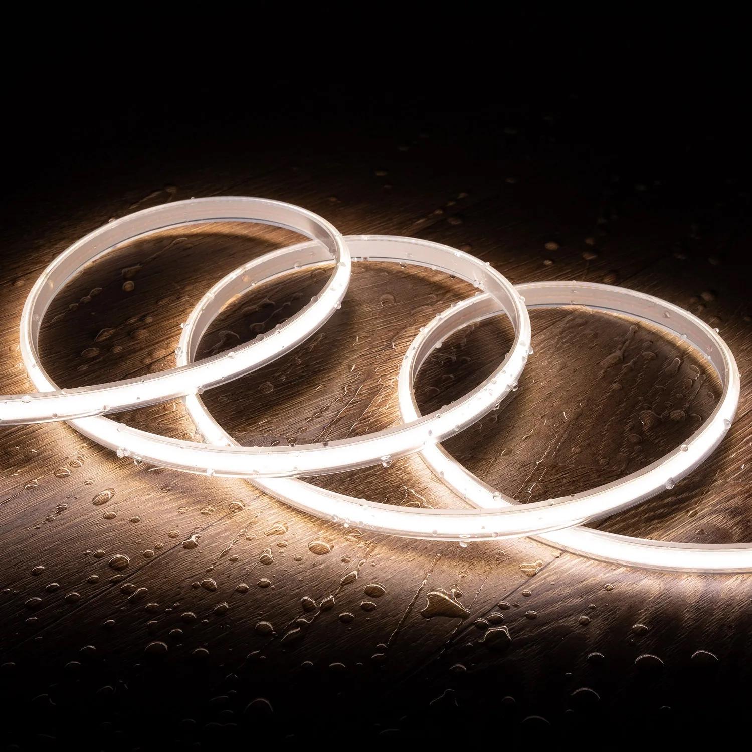 Taśma Led Ściemnialna 220V COB Samoregulująca 320 LED/m 8W/m 720 lm/m Szerokość 12mm Cięcie 50cm IP65 CRI90 Na wymiar - widok 3