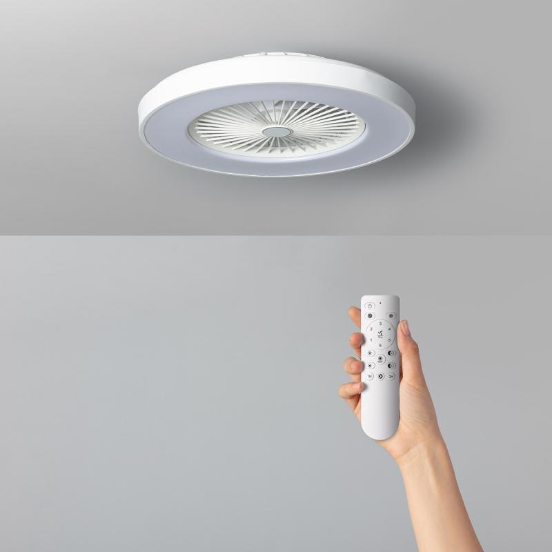 Techbrey Ventilador De Techo Exterior Led Weimar Blanco 132cm Motor Dc