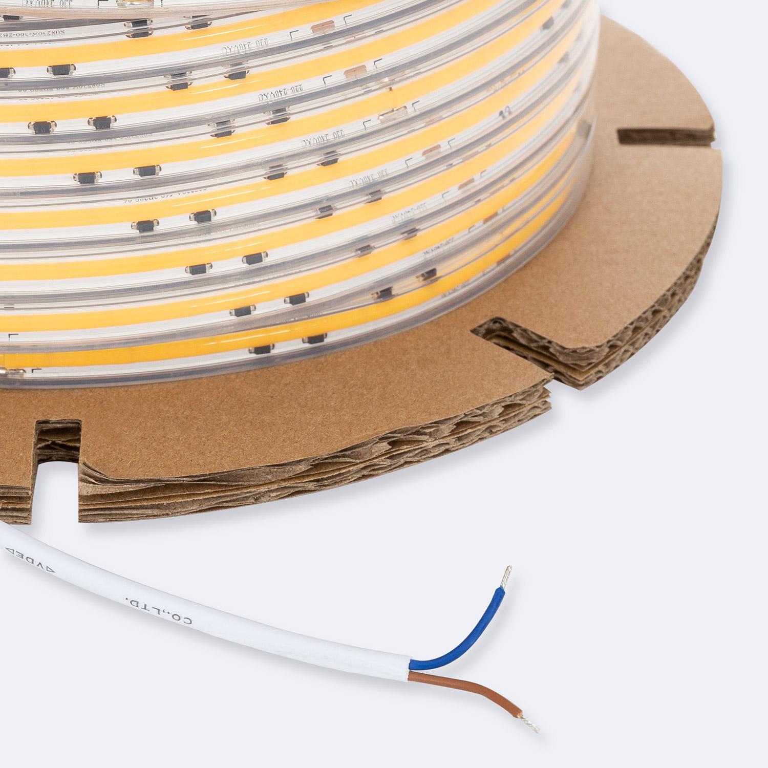 Taśma Led Ściemnialna 220V COB Samoregulująca 320 LED/m ROLKA 50m 8W/m 720 lm/m Szerokość 12mm Cięcie 50cm IP65 CRI90 - widok 2