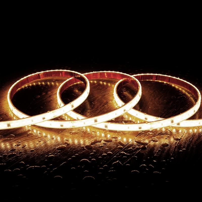 Bild von LED Streifen Dimmbar 220V SMD2835 Selbstgleichrichtend  Silicone FLEX 120 LED/m IP67 Breite 12mm Schnitt alle 10 cm Nach Maß