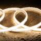 Immagine di Strisica LED Regolabile 220V COB 320 LED/m Bianco Naturale IP65 CRI90 Larghezza 12mm Taglio 50cm 