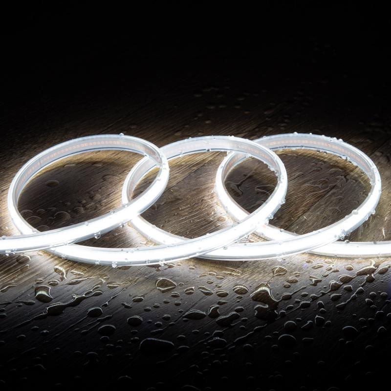 Image de Ruban LED Dimmable 220V COB 320 LED/m Blanc Froid 8W/m 720lm/m Largeur 12mm Coupe 50cm IP65 CRI90 Sur mesure