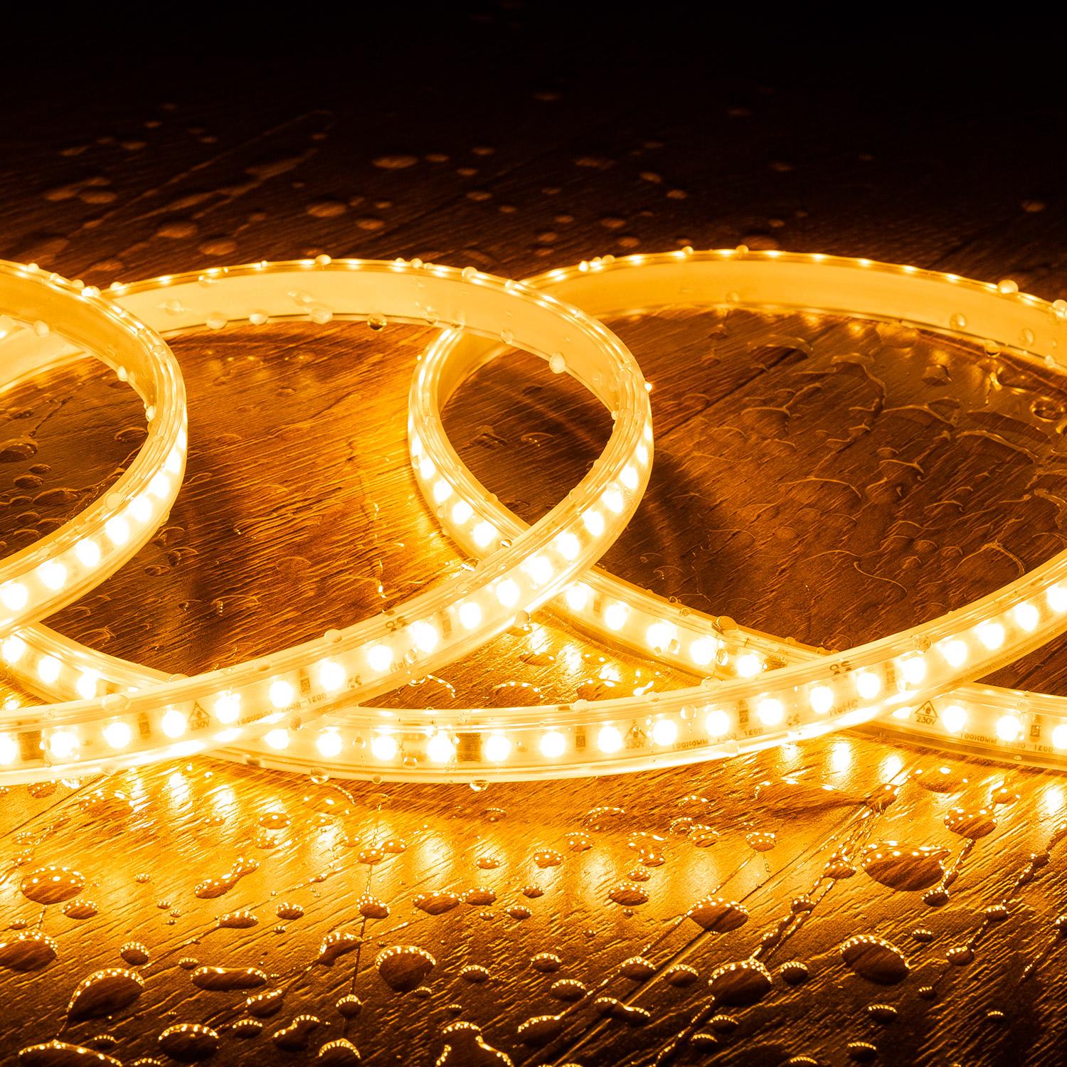 Taśma Led Ściemnialna 220V SMD Samoregulująca 120 LED/m ROLKA 50m 10W/m 1000lm/m Szerokość 12mm Cięcie 10cm IP65 - widok 3