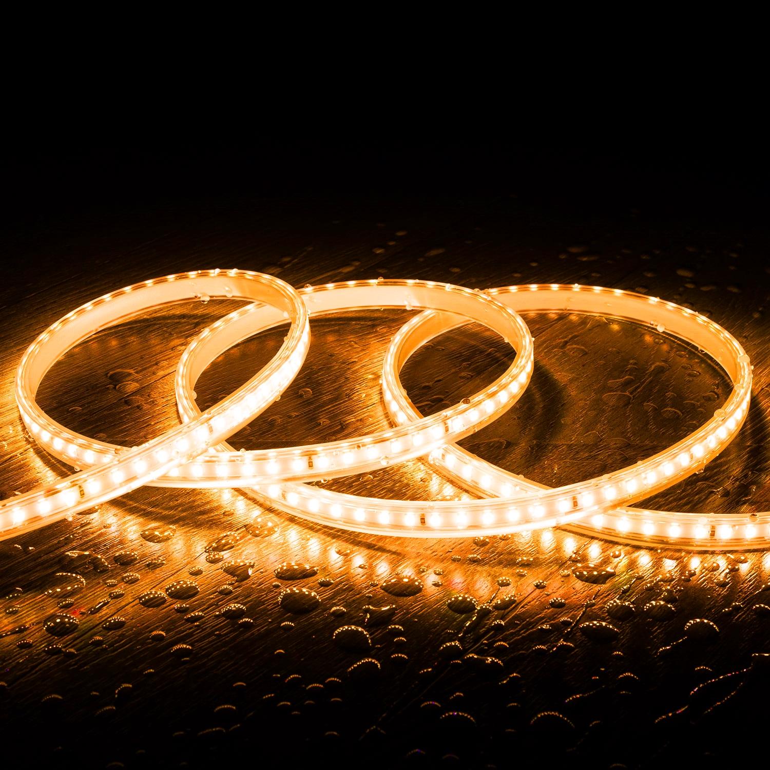 Taśma Led Ściemnialna 220V SMD 120 LED/m ROLKA 50m 7.5W/m 750lm/m Szerokość 12mm Cięcie 100cm IP65 - widok prezentacyjny
