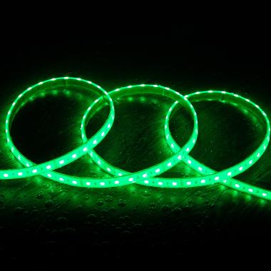 Immagine di Bobina 5m Striscia LED 24V RGB SMD 60 LED/m 10W/m SILICONE FLEX Larga 12mm IP68 Taglio 10cm