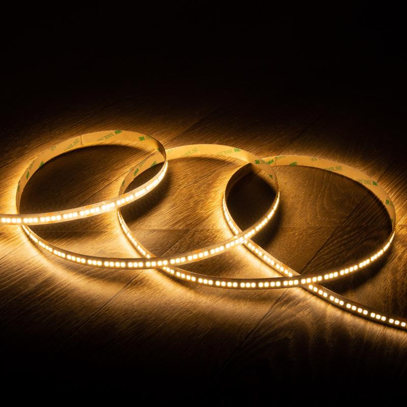 Immagine di Striscia LED 24V DC SMD2835 238LED/m 5m IP20 High Lumen 4060 lm/m Larghezza 10mm Taglio ad ogni 3cm