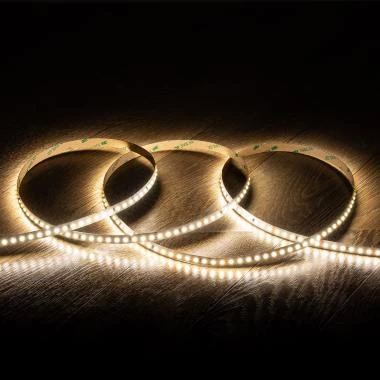 Bobina Striscia LED 20m 24V SMD 120 LED/m Lunga Distanza 10W/m 1250lm/m Larga 10mm IP20 Taglio 5cm