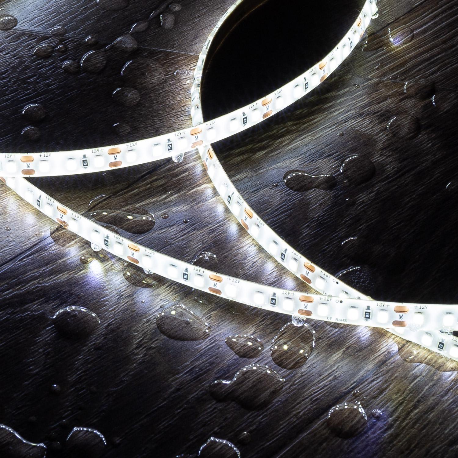 Taśma Led 12V SMD 120 LED/m 5m 10W/m 1000lm/m Szerokość 8mm Cięcie 2.5cm IP65 - widok prezentacyjny