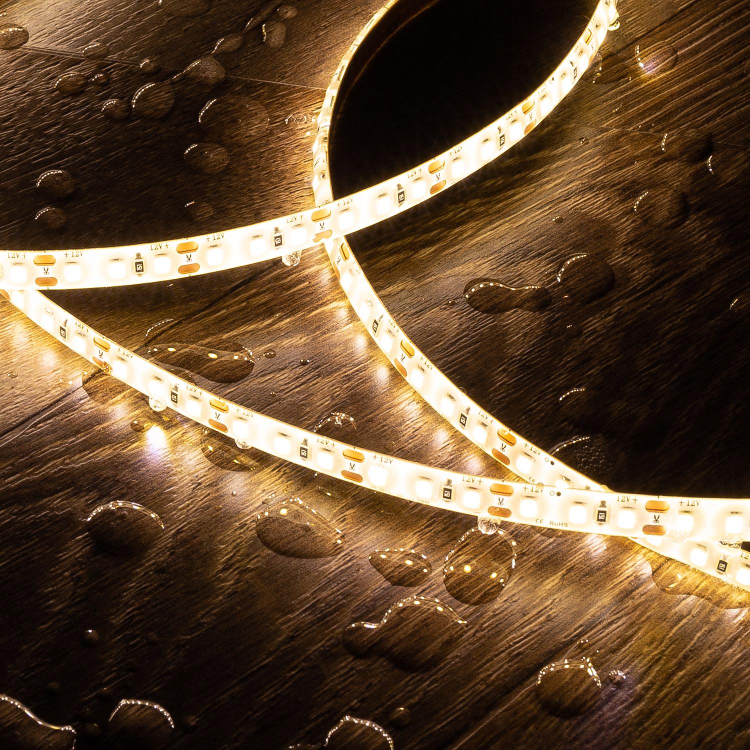 Taśma Led 12V SMD 120 LED/m 5m 10W/m 1000lm/m Szerokość 8mm Cięcie 2.5cm IP65 - widok prezentacyjny
