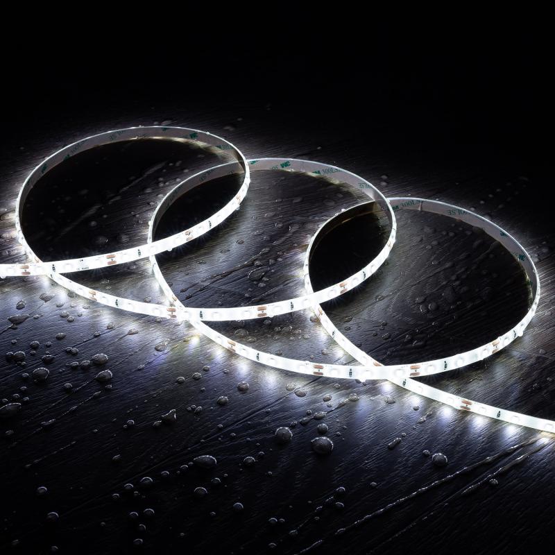 Immagine di Striscia LED 12V DC SMD2835 60LED/m 5m IP65 Larghezza 8mm Taglio ogni 5cm 