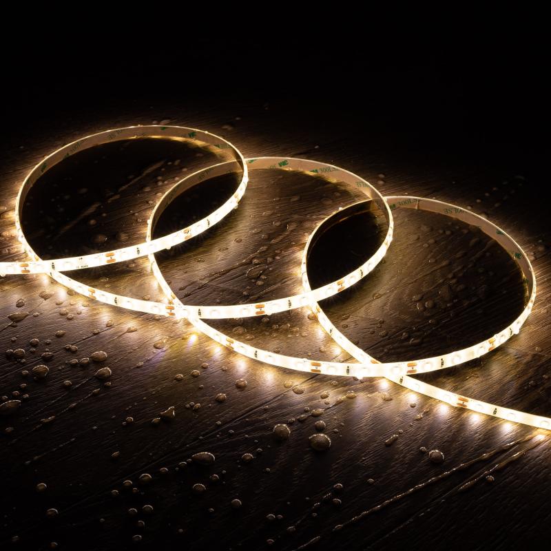 Immagine di Striscia LED 12V DC SMD2835 60LED/m 5m IP65 Larghezza 8mm Taglio ogni 5cm 