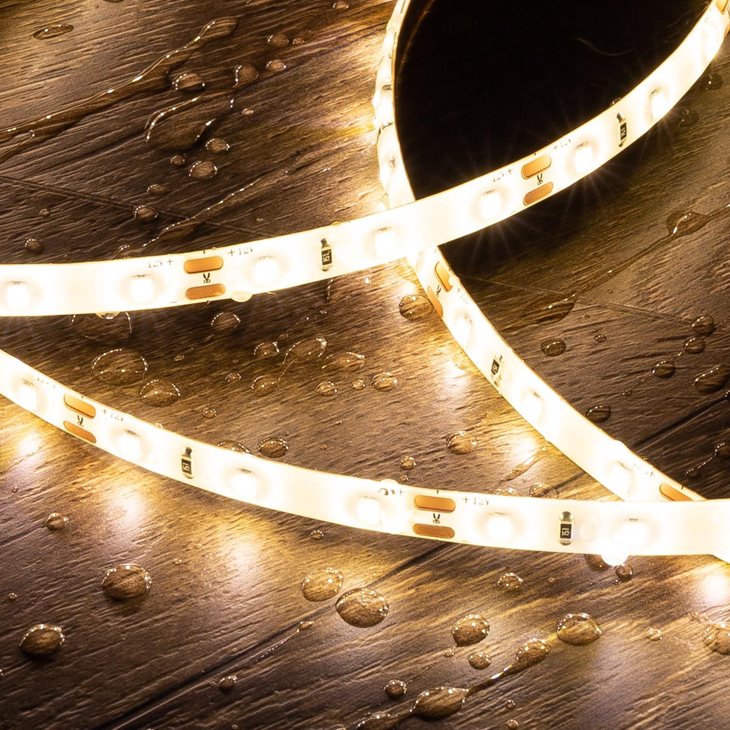 Taśma Led 12V SMD 60 LED/m 5m 5W/m 400lm/m Szerokość 8mm Cięcie 5cm IP65 - widok prezentacyjny