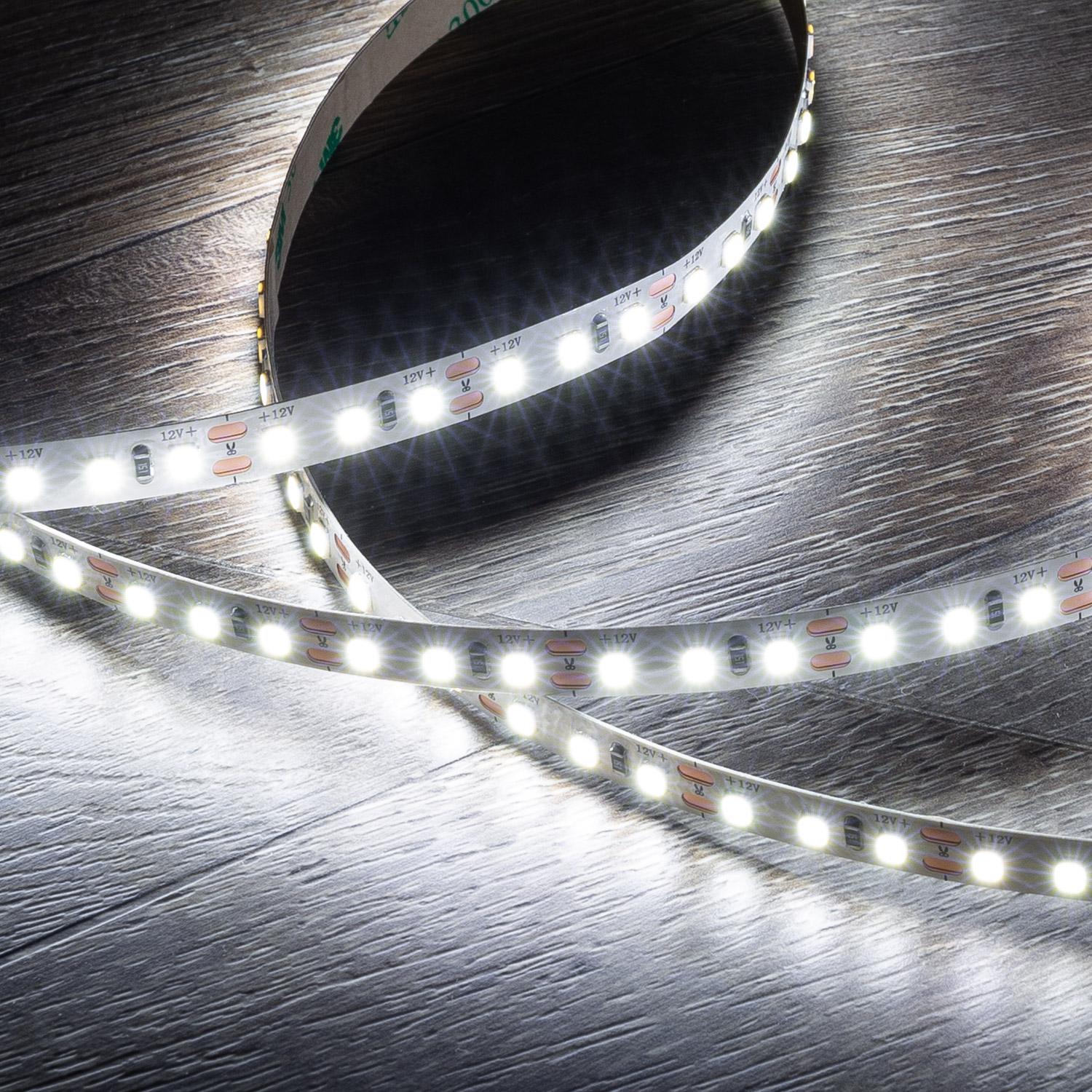 Taśma Led 12V SMD 120 LED/m 5m 10W/m 1000lm/m Szerokość 8mm Cięcie 2.5cm IP20 - widok prezentacyjny