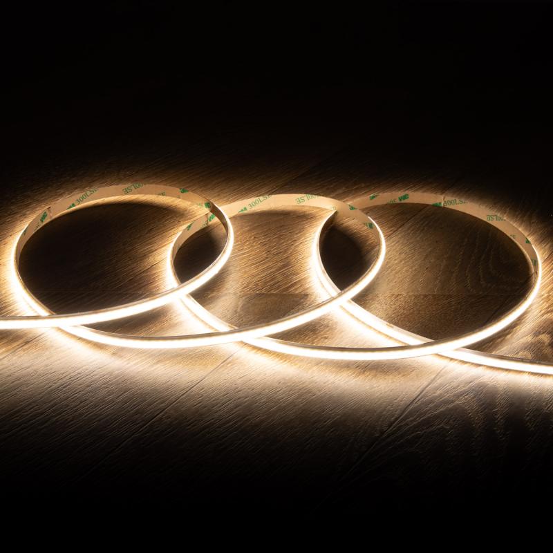 Bild von LED-Streifen 24V DC COB 256LEDs/m 5m IP20 CRI90 Breite 8mm Schnitt alle 3,2cm
