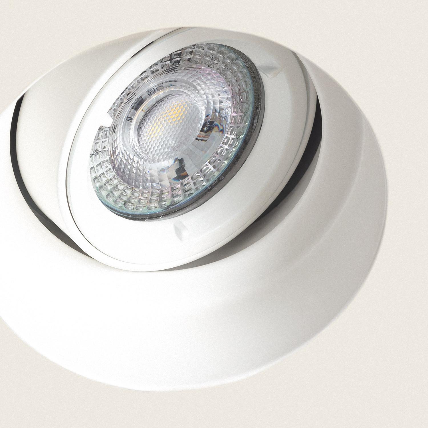 Obudowa Downlight Integracja Gips/Pladur Okrągła do Żarówki LED GU10 Średnica Ø 90mm Trimless - widok 3