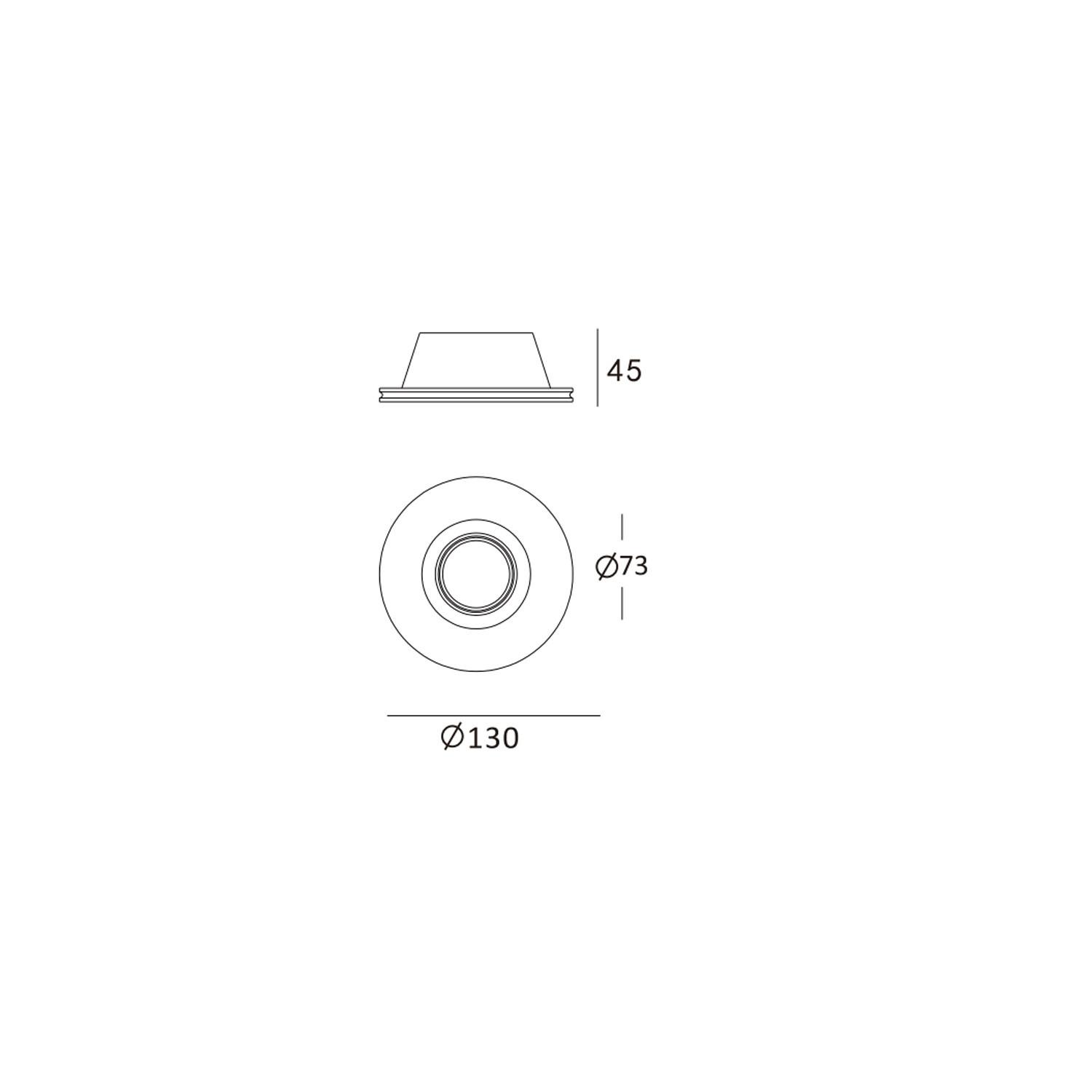 Obudowa Downlight Integracja Gips/Pladur Okrągła do Żarówki LED GU10/GU5.3 Średnica Ø133 mm UGR17 - widok prezentacyjny