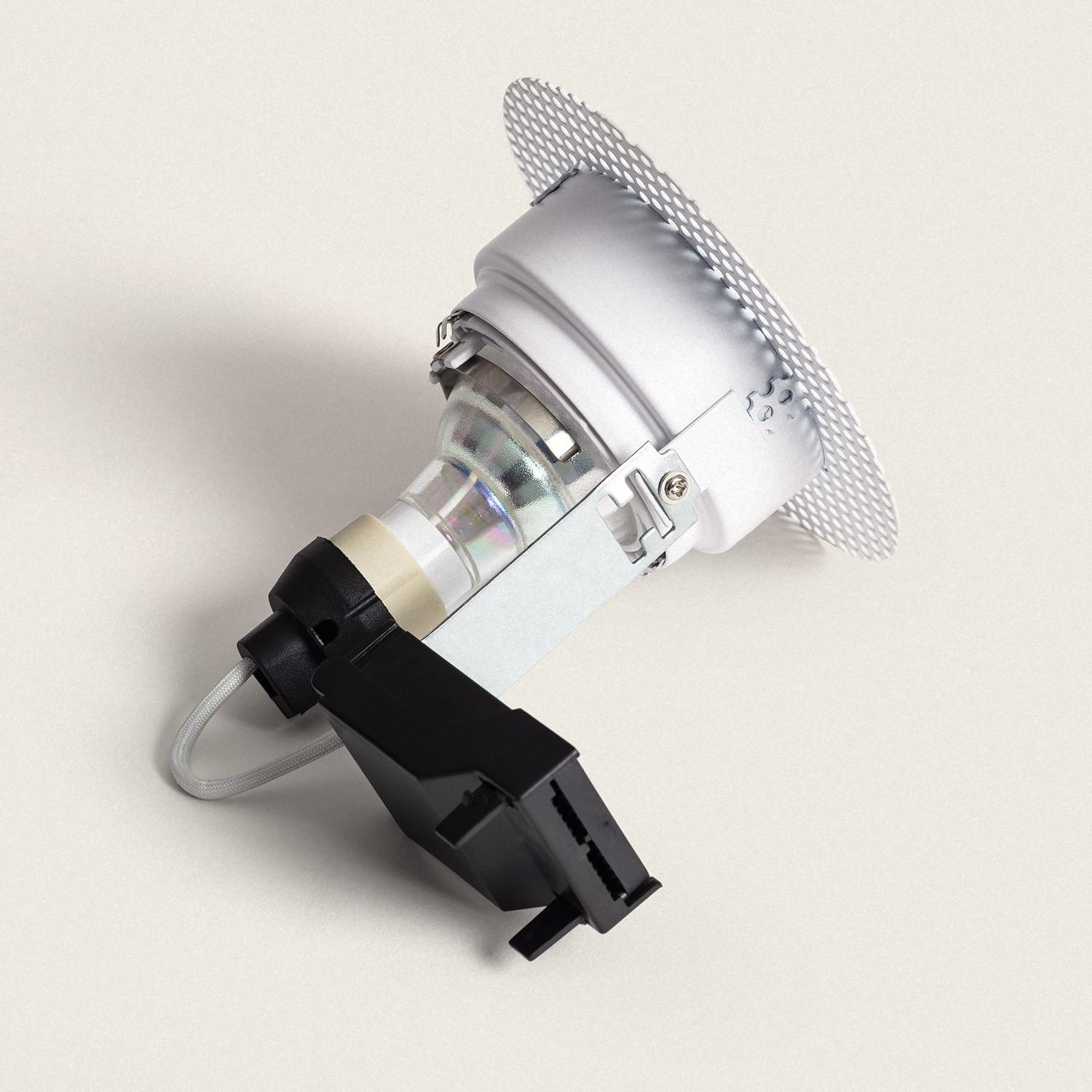 Obudowa Downlight Integracja Gips/Pladur Okrągła do Żarówki LED GU10 Średnica Ø 90mm Trimless - widok prezentacyjny