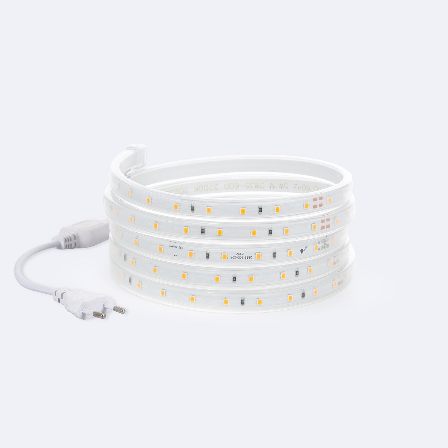 Taśma Led Ściemnialna 220V SMD 60 LED/m Neutralny Biały 6W/m 600lm/m Szerokość 12mm Cięcie 20cm IP65 Na wymiar - widok prezentacyjny