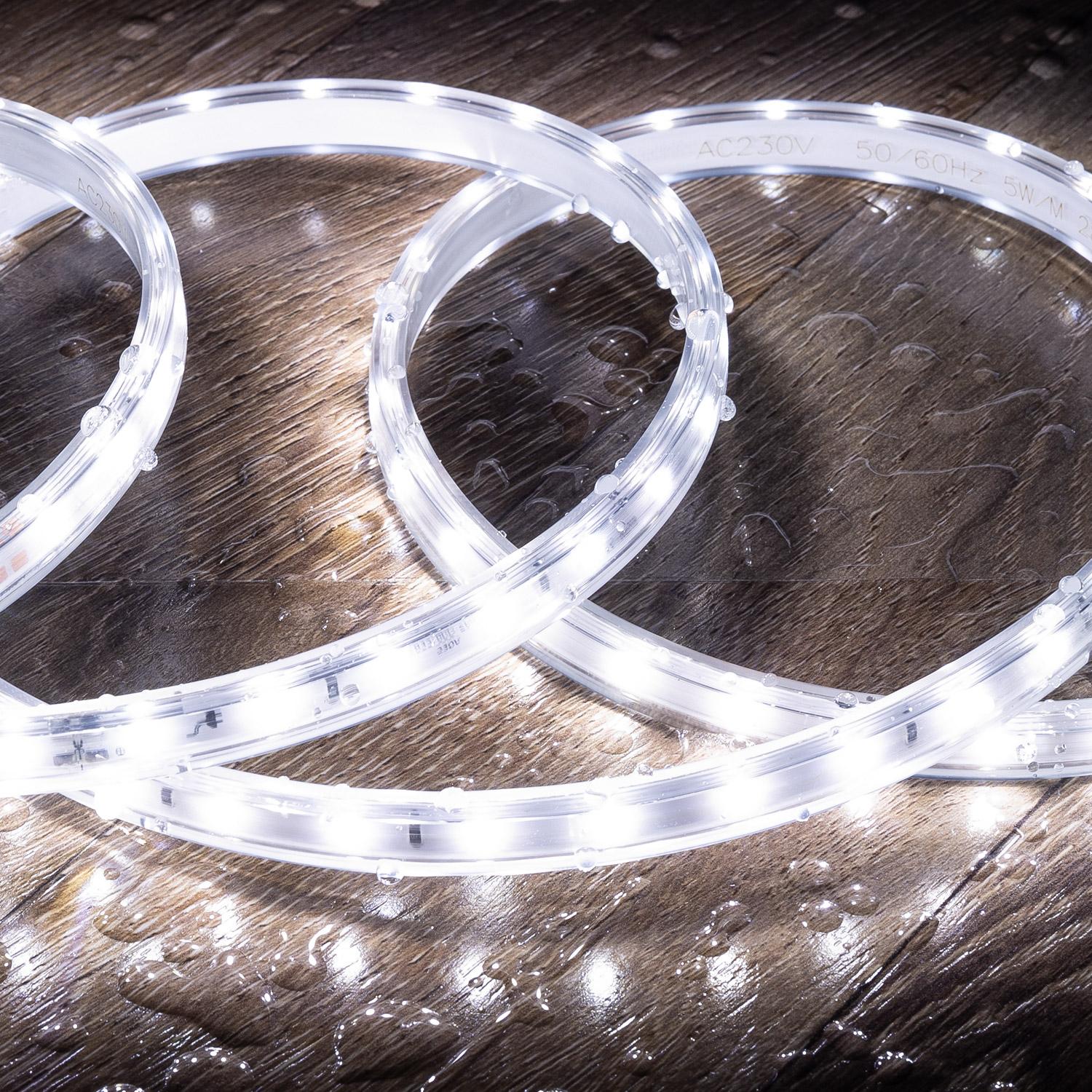 Taśma Led Ściemnialna 220V SMD 60 LED/m Zimny Biały 6W/m 600lm/m Szerokość 12mm Cięcie 20cm IP65 Na wymiar - widok prezentacyjny