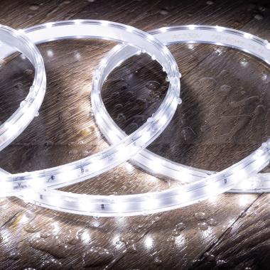 Image de Ruban LED Dimmable 220V SMD 60 LED/m Blanc Froid 6W/m 600lm/m Largeur 12mm Coupe 20cm IP65 Sur mesure