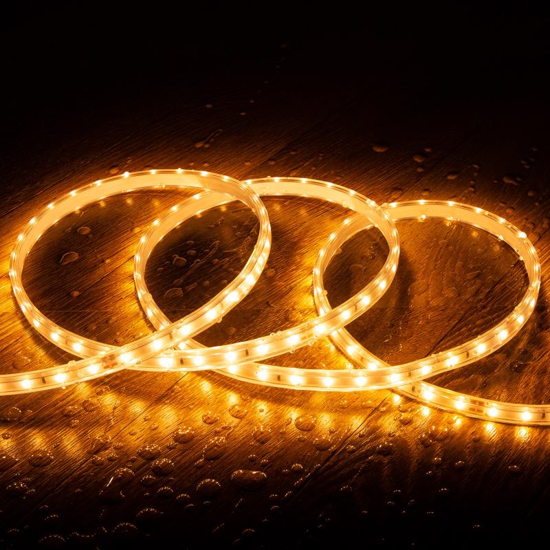 Afbeelding van LED Strip 220V SMD2835 60LED/m Super Warm Wit IP65 Breedte 12mm te knippen om de 100cm