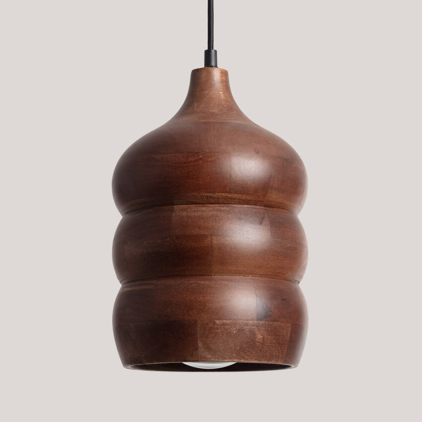 Pendelleuchte aus Holz Kanan I