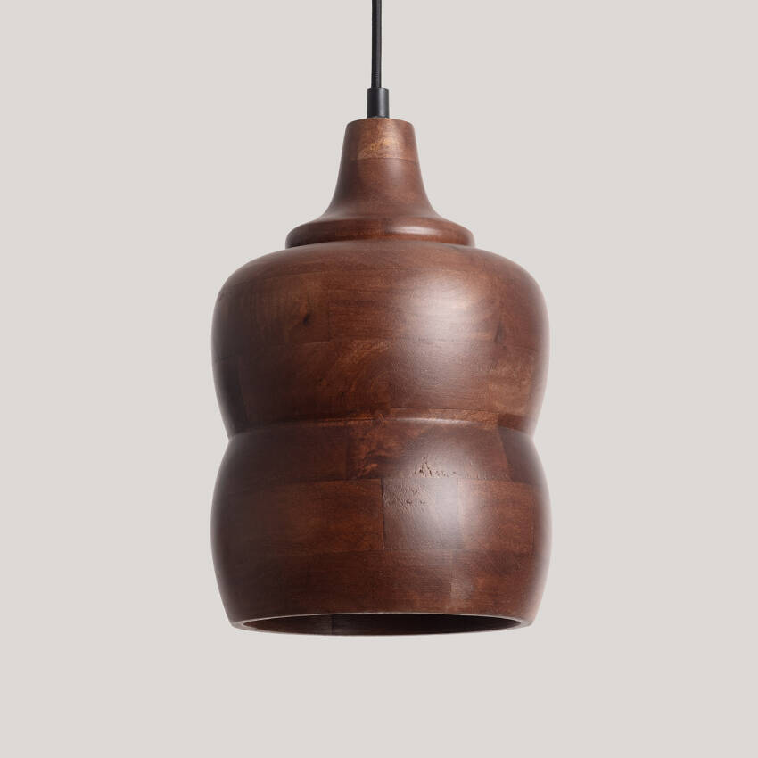 Pendelleuchte aus Holz Kanan II