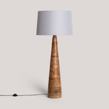 Stehleuchte aus Holz Zeil Rajesh ILUZZIA