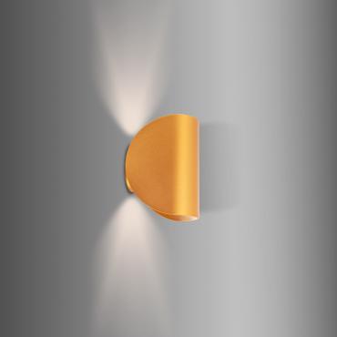 LED-Wandleuchte 6W aus Aluminium beidseitige Beleuchtung Gaia Gold