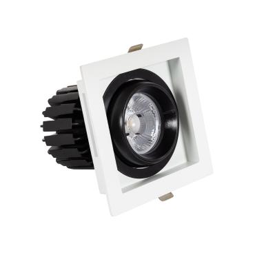 Produktfotografie: LED Downlight Einbaustrahler 12W COB Schwenkbar 360º Eckig Schnitt 100x100 mm CRI90 Expert Color No Flicker
