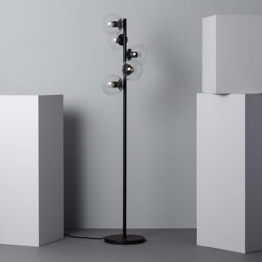 Stehlampe aus Metall und Glas 5 Spots Otos