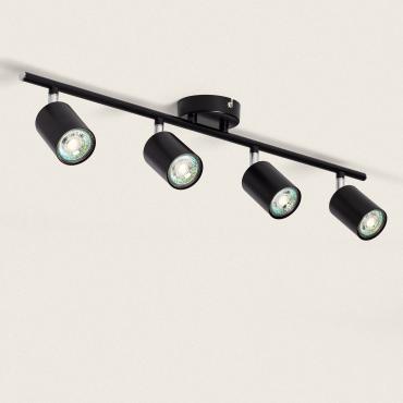 Produktfotografie: Deckenleuchte verstellbar Metall 4 Strahler Albus Black