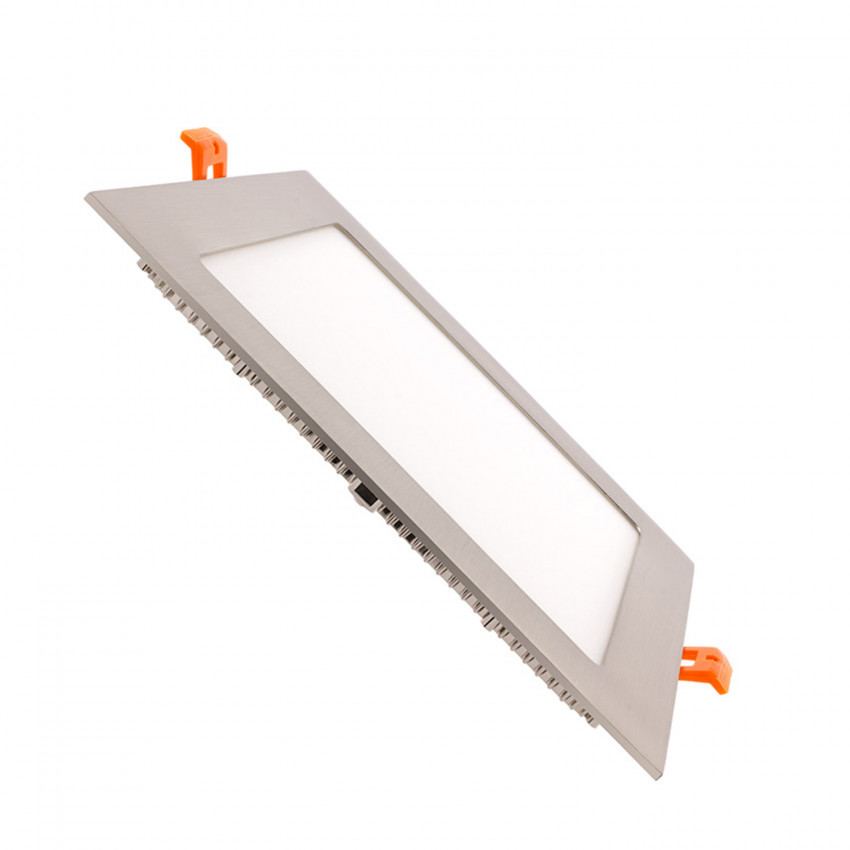 Downlight LED 15W Super Slim Vierkant Zilver Zaag maat 180x180 mm