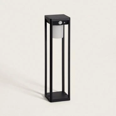 Baken Outdoor  Solar LED 2.5W Hoogte 40cm Aluminium met bewegingssensor Devah -Zwart