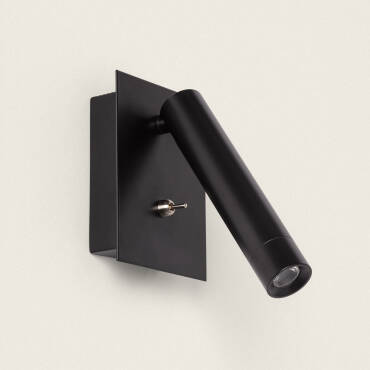 Wandlamp LED 2.5W Vierkant Aluminium met USB poort Gazny -Brons